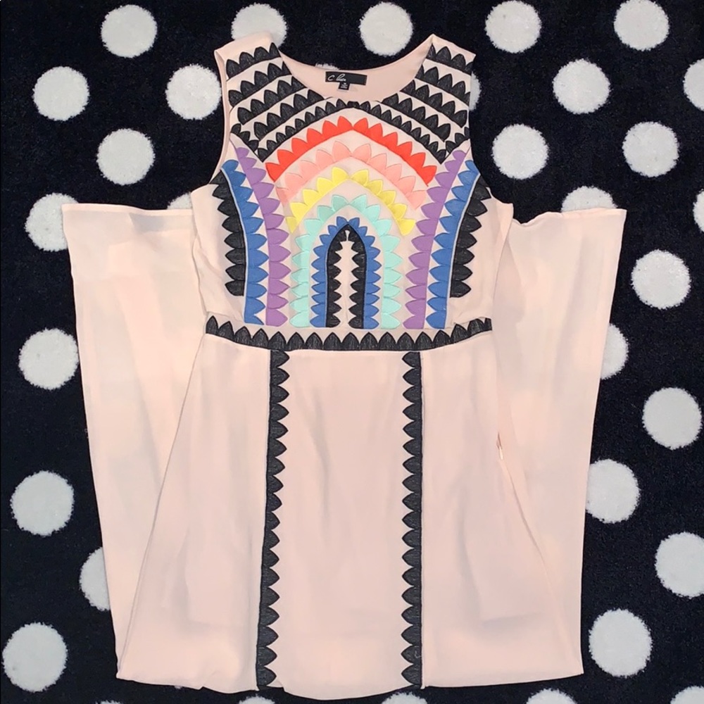 C. Luce Rainbow embroidered maxi dress